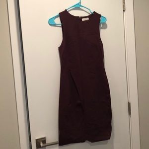 Maroon shift dress